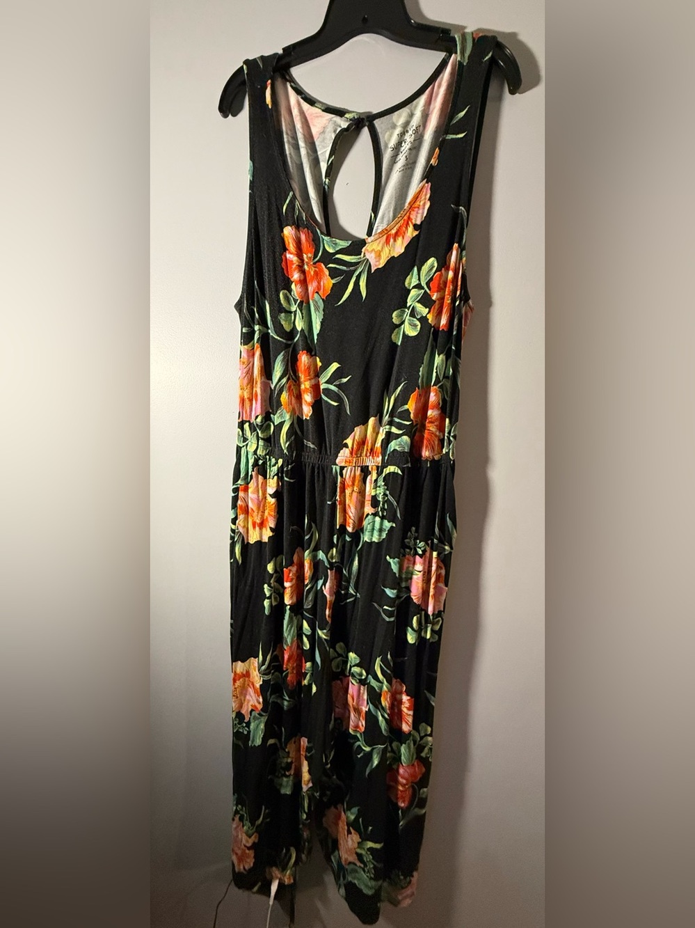 Torrid Floral Wide Leg Sleeveless Jumpsuit